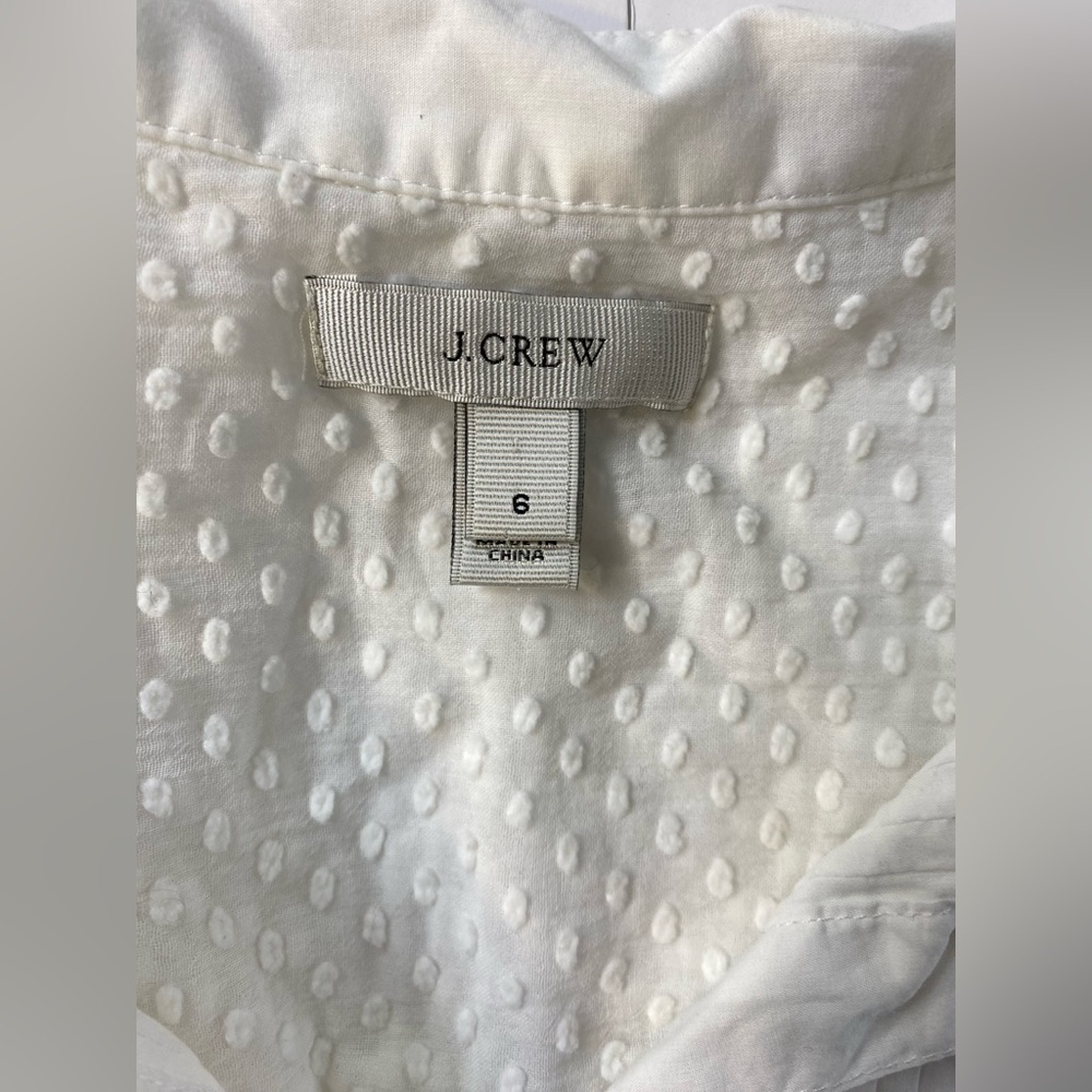 J Crew white Blouse size 6 - Picture 9 of 11